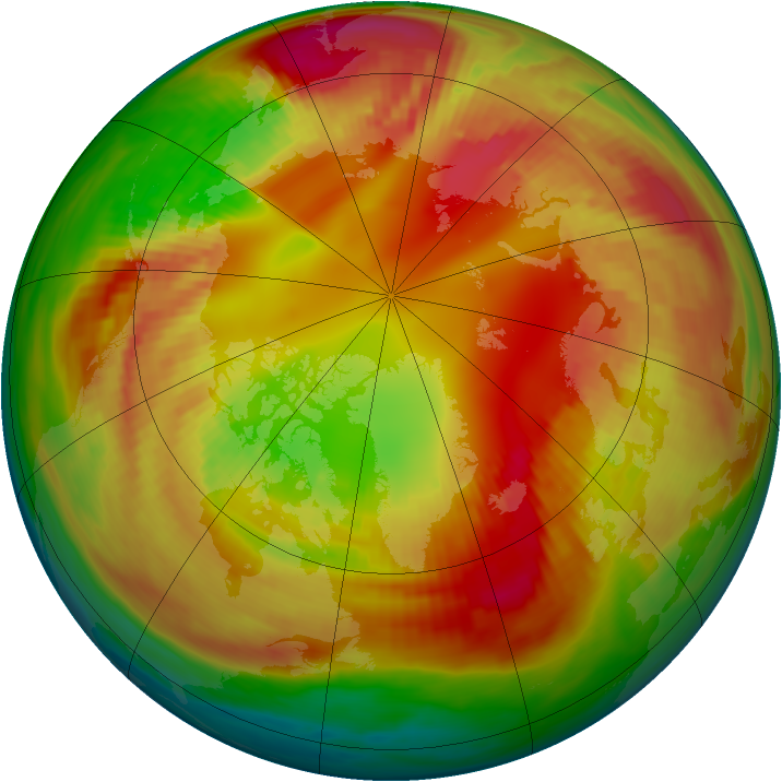 Arctic ozone map for 10 February 1982